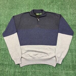 Vintage Stillwater Supply Co Quarter Zip Sweater Colorblock Mens XL